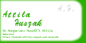 attila huszak business card